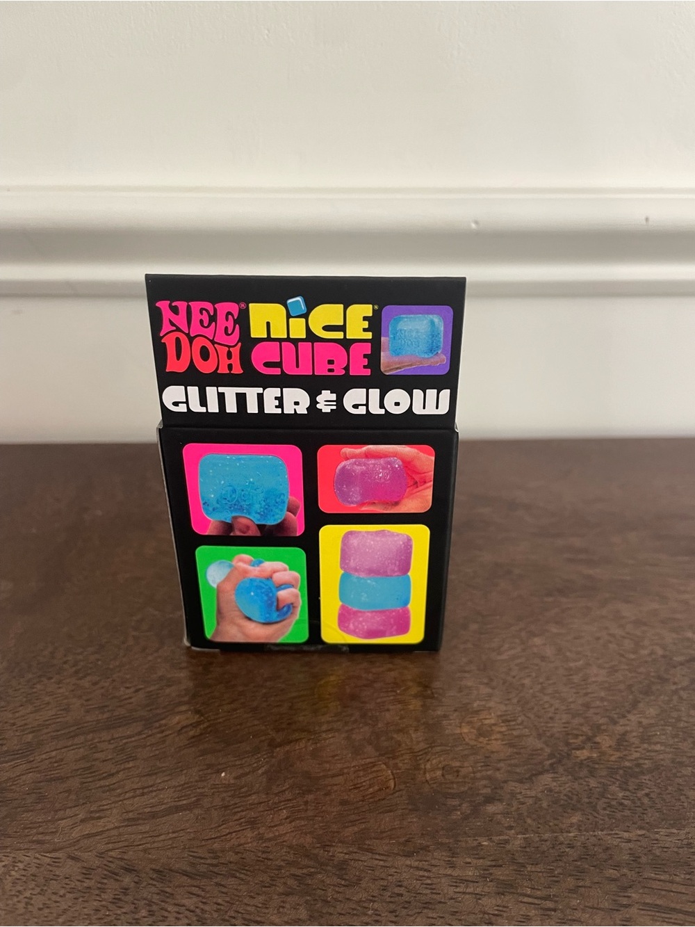 NeeDoh Nice Cube Glitter & Glow Blue Squishy Toy - Picture 3 of 5